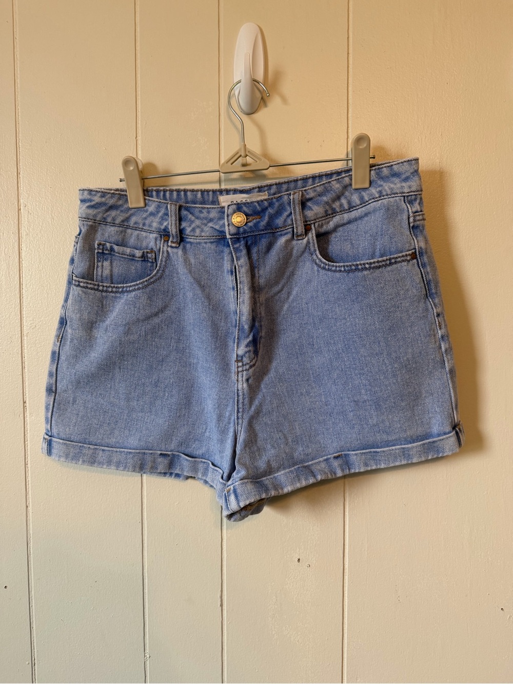 PacSun Light Blue High-Rise Denim Shorts
